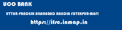 UCO BANK  UTTAR PRADESH ALLAHABAD HANDIA FATEHPUR-MAFI  ifsc code